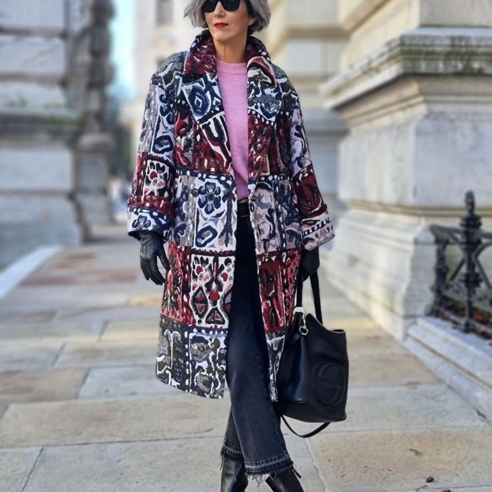 Zara X Native Jacquard Coat
